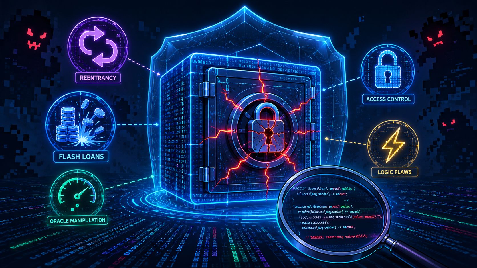 Hackeo de contratos inteligentes: evite los exploits de DeFi en 2026