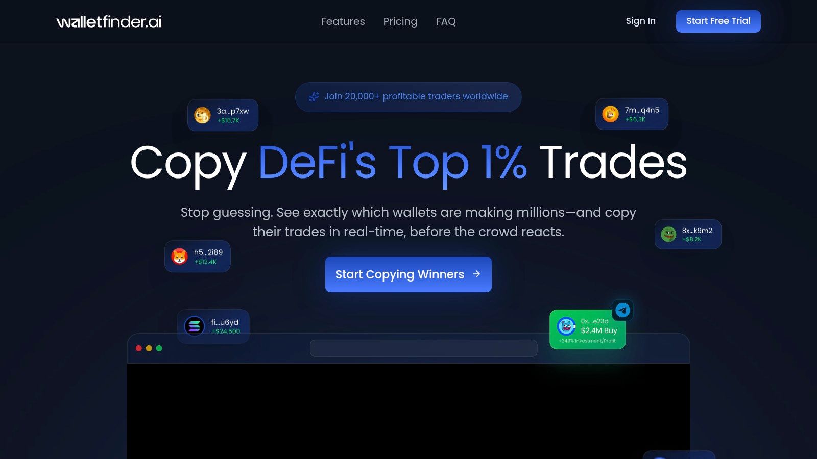 Screenshot from https://www.walletfinder.ai
