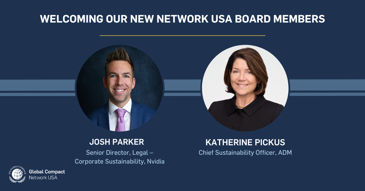 UN Global Compact Network USA Welcomes New Board Members from ADM and NVIDIA