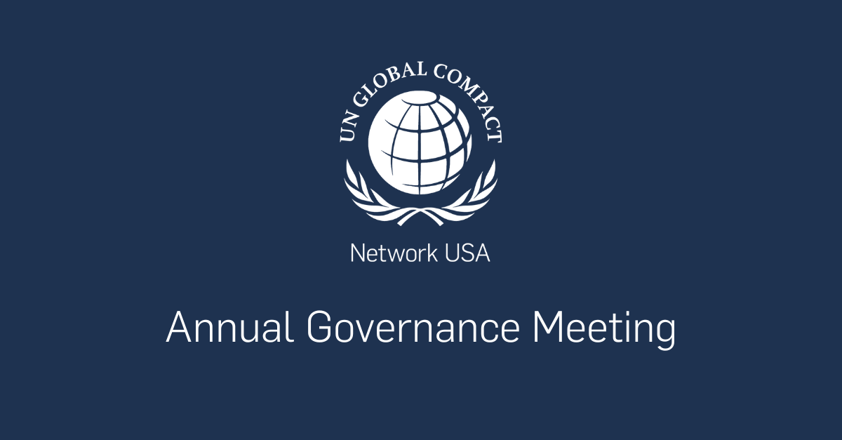 UN Global Compact Network USA Annual Governance Meeting