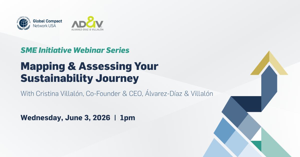SMEs Initiative Webinar Series: Mapping & Assessing Your Sustainability Journey