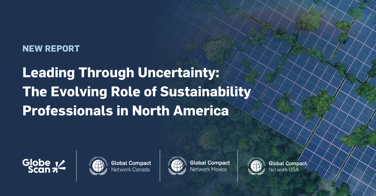 New North American Survey Reveals Only One in Ten Sustainability Professionals Expect Their Organization's Ambition to Decrease