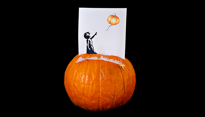 Girl With The Pumpkin Balloon