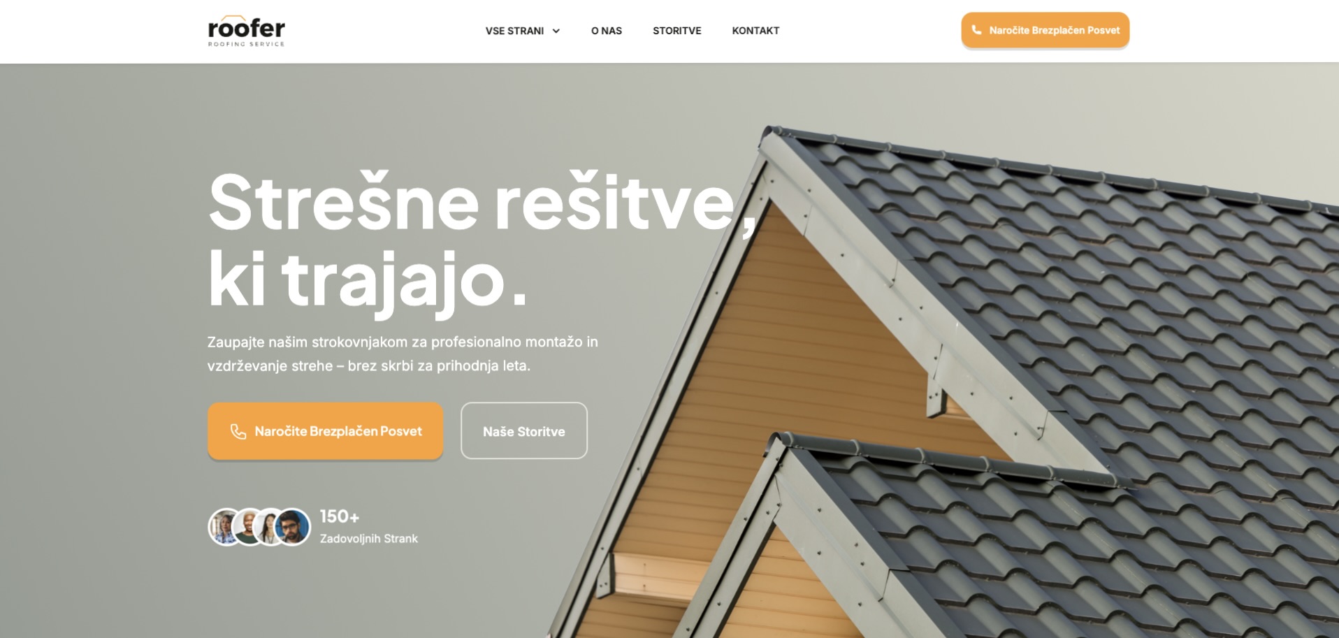 Roofing Hero section