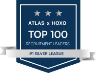 Atlas x Hoxo Top 100 Recruitment Leaders – #1 Silver League badge