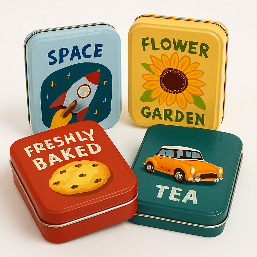 Collectible custom tin packaging displayed on retail shelf to increase sales engagement