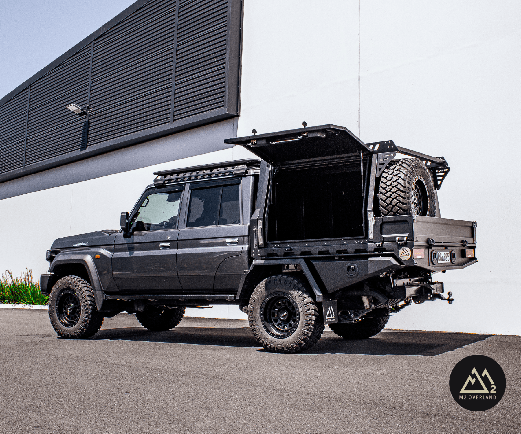 Toyota LandCruiser 79 Series with M2 Overland tray and canopy setup