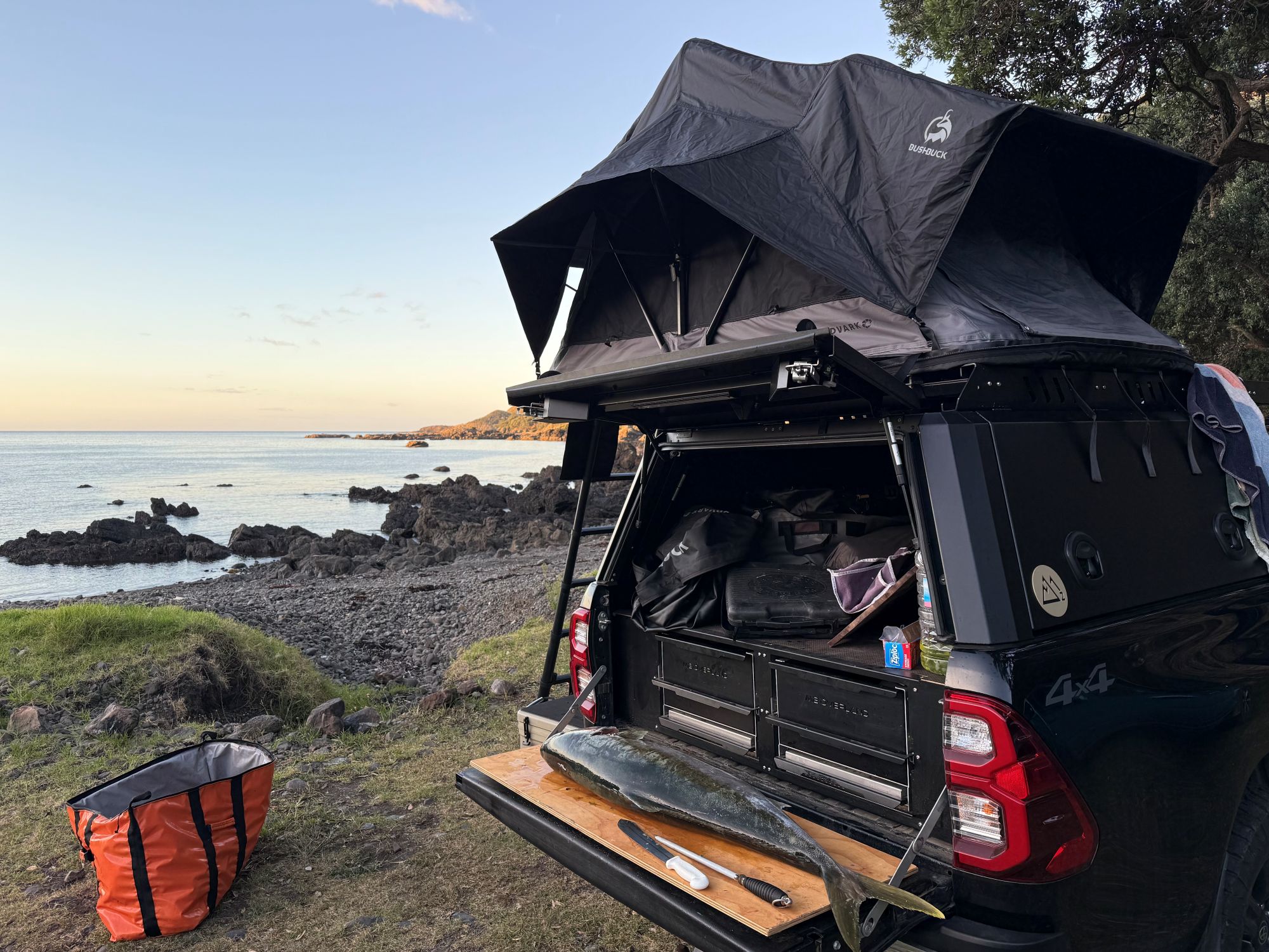 artemis wellside canopy camping set up