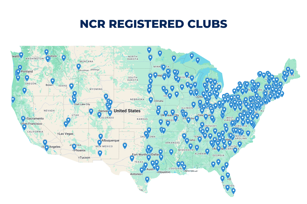 Map of NCR registered clubs