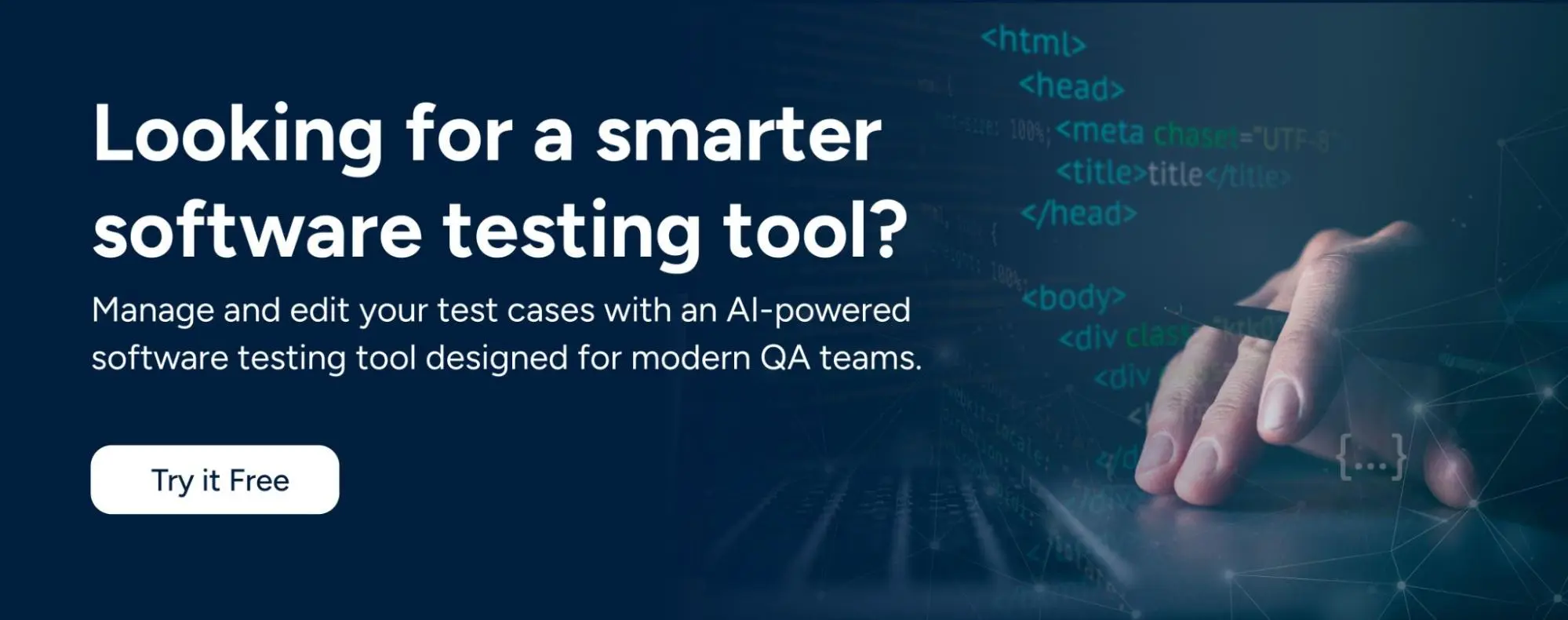 CTA banner promoting AIO Tests as an AI-powered software testing tool.