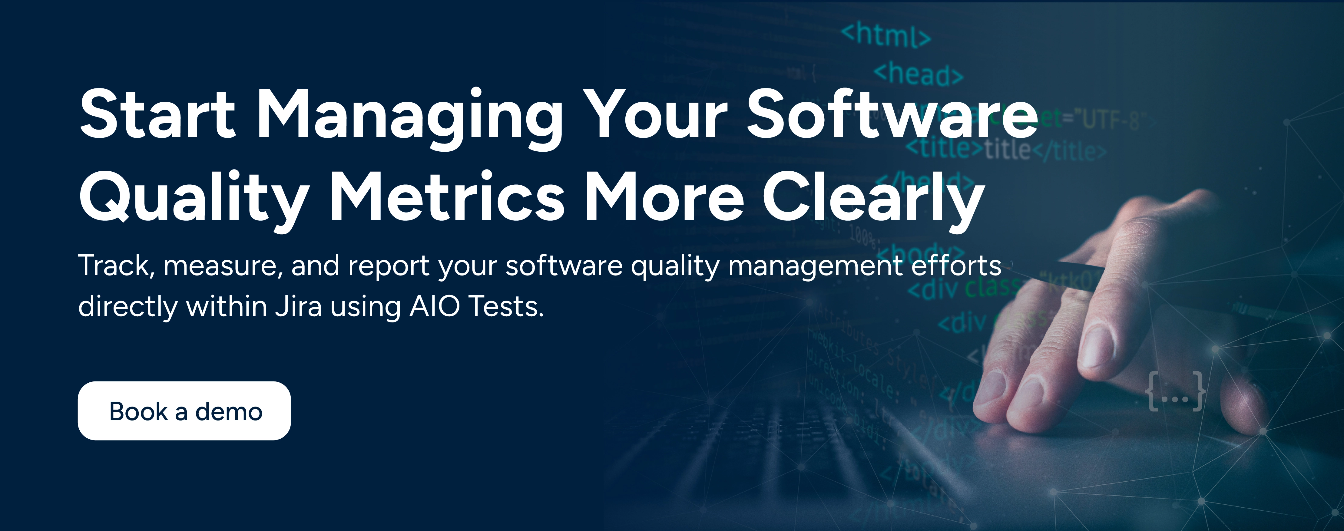  Book a demo with AIO Tests to streamline management of software quality metrics.