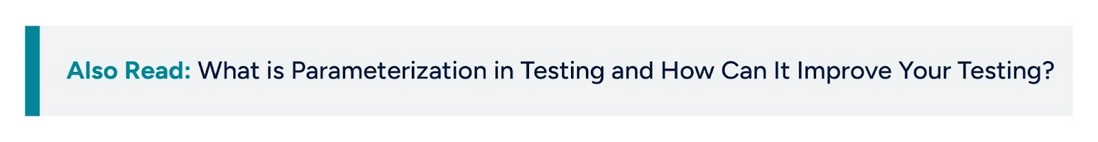 What is Parameterization in Testing Blog