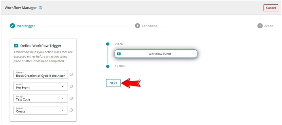 an image showing a click on next