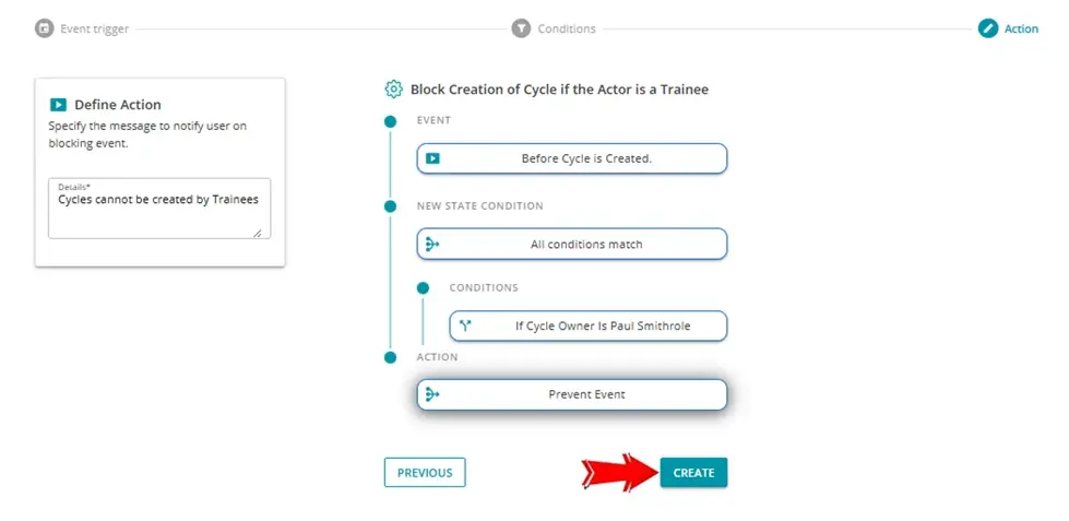 an image showing, finally, click on the create button