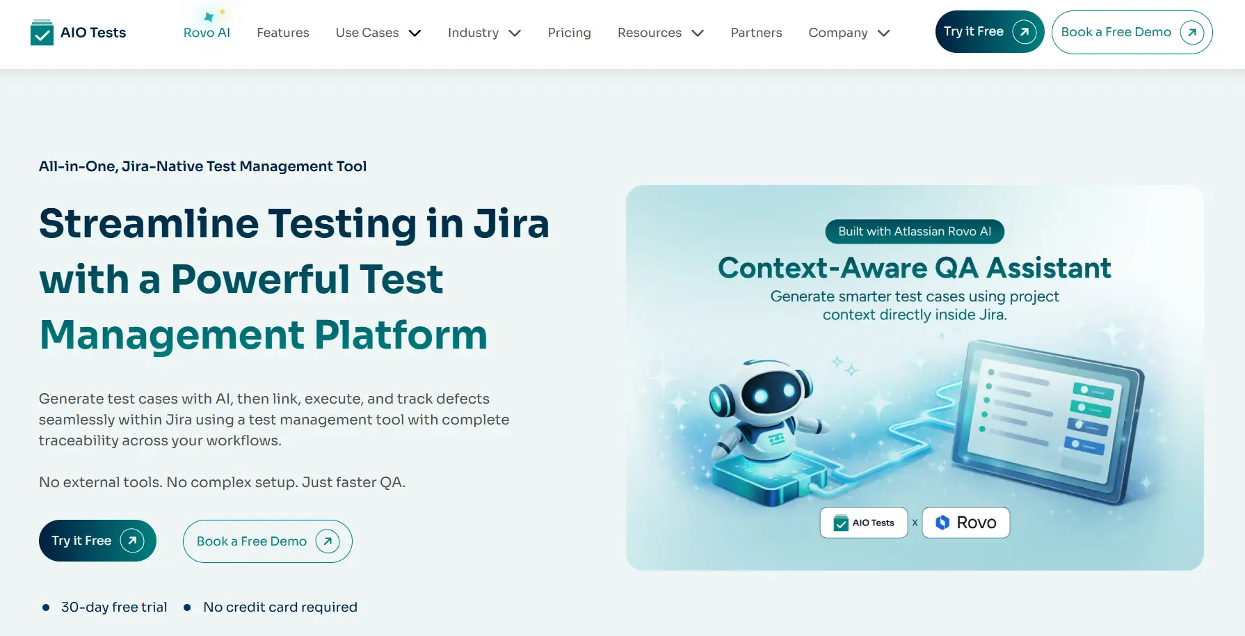 an image showing AIO Tests homepage details