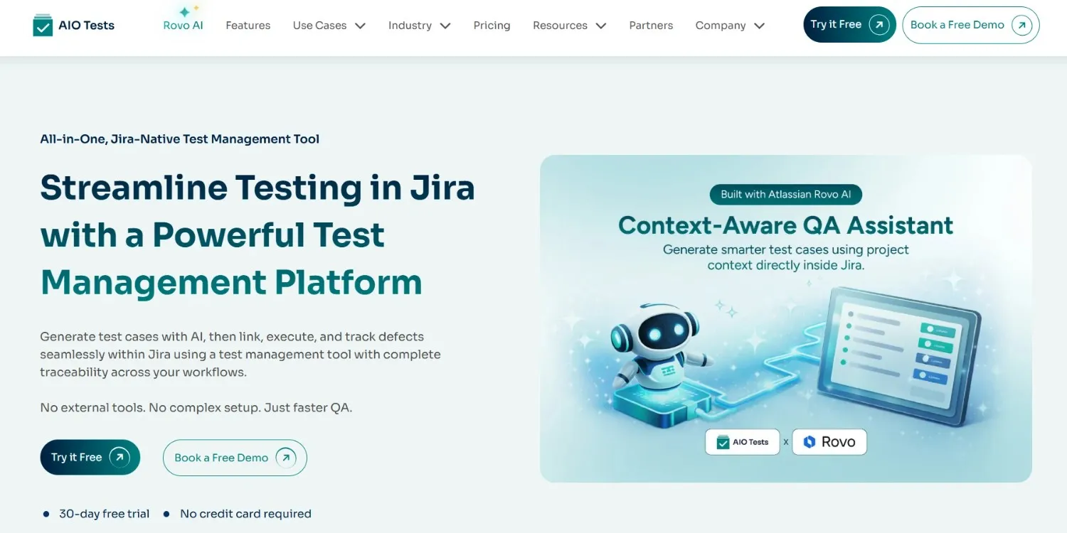 an image showing AIO Tests homepage details