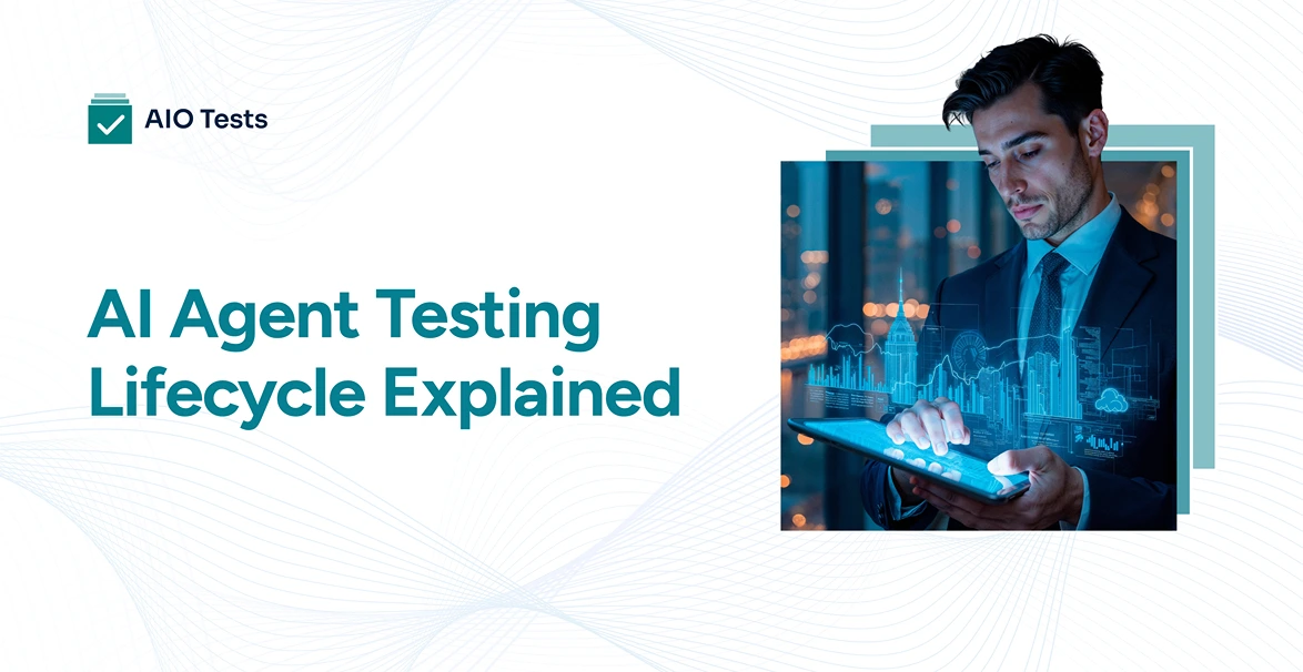 a banner image showing about the ai agent testing lifecycle explained