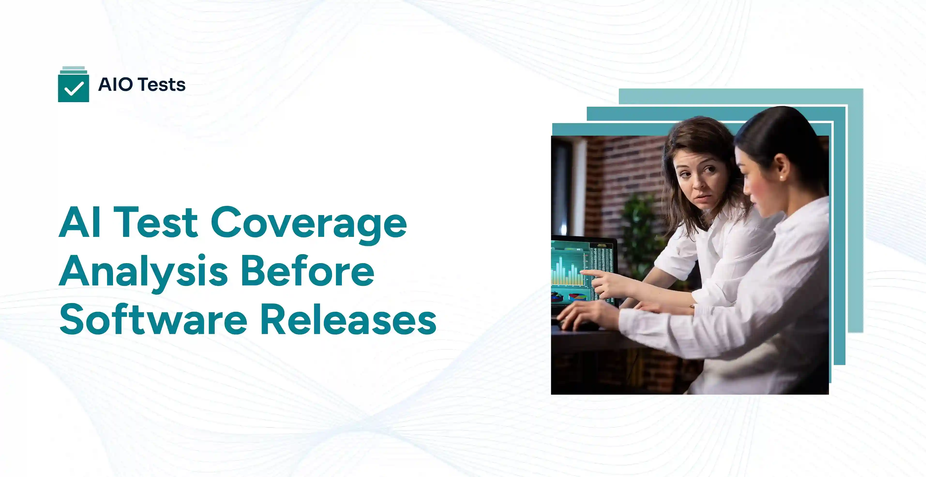 A banner image showing AI test coverage analysis identifying test coverage gaps before software releases.