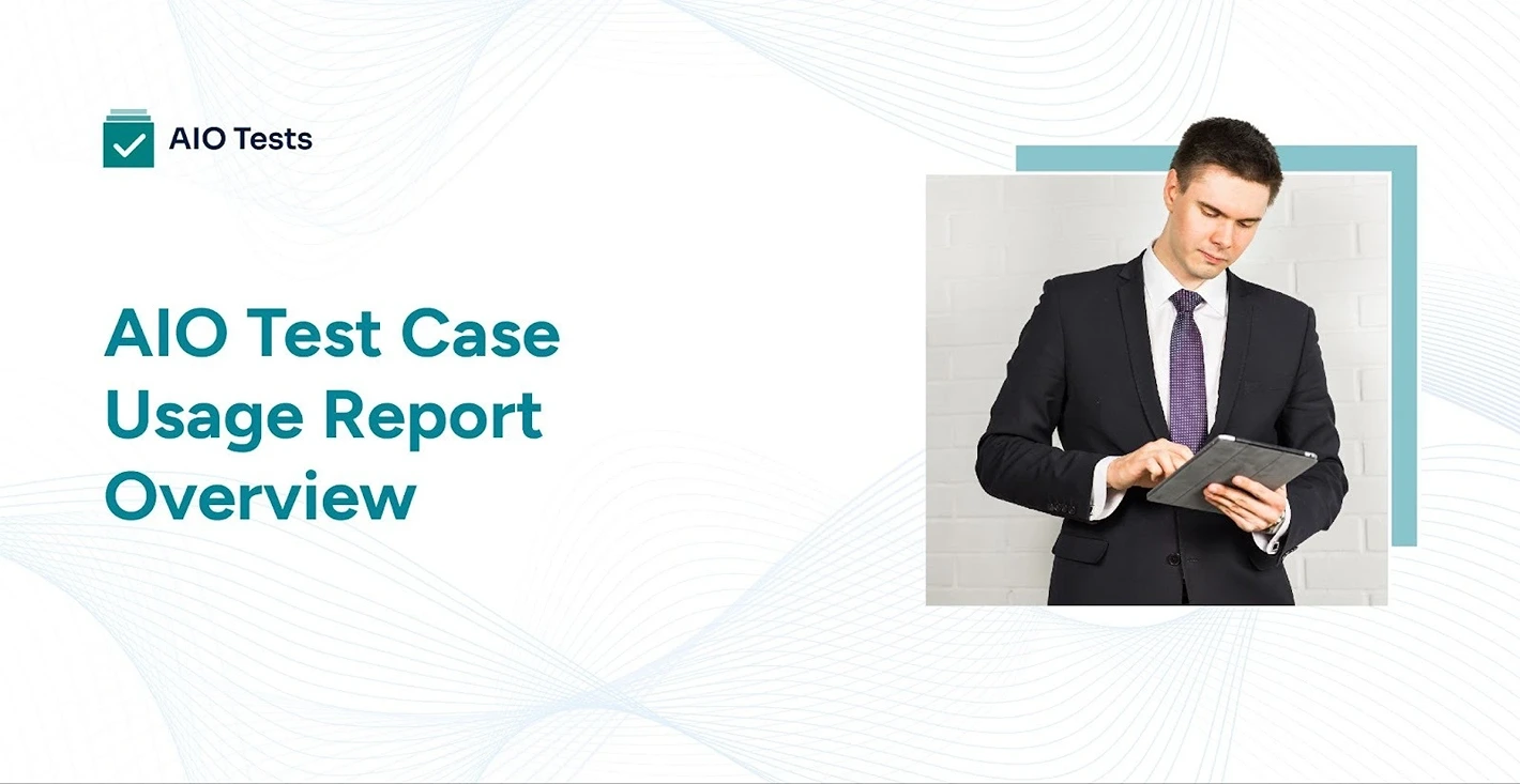 AIO Tests QA testing tool case usage report overview dashboard