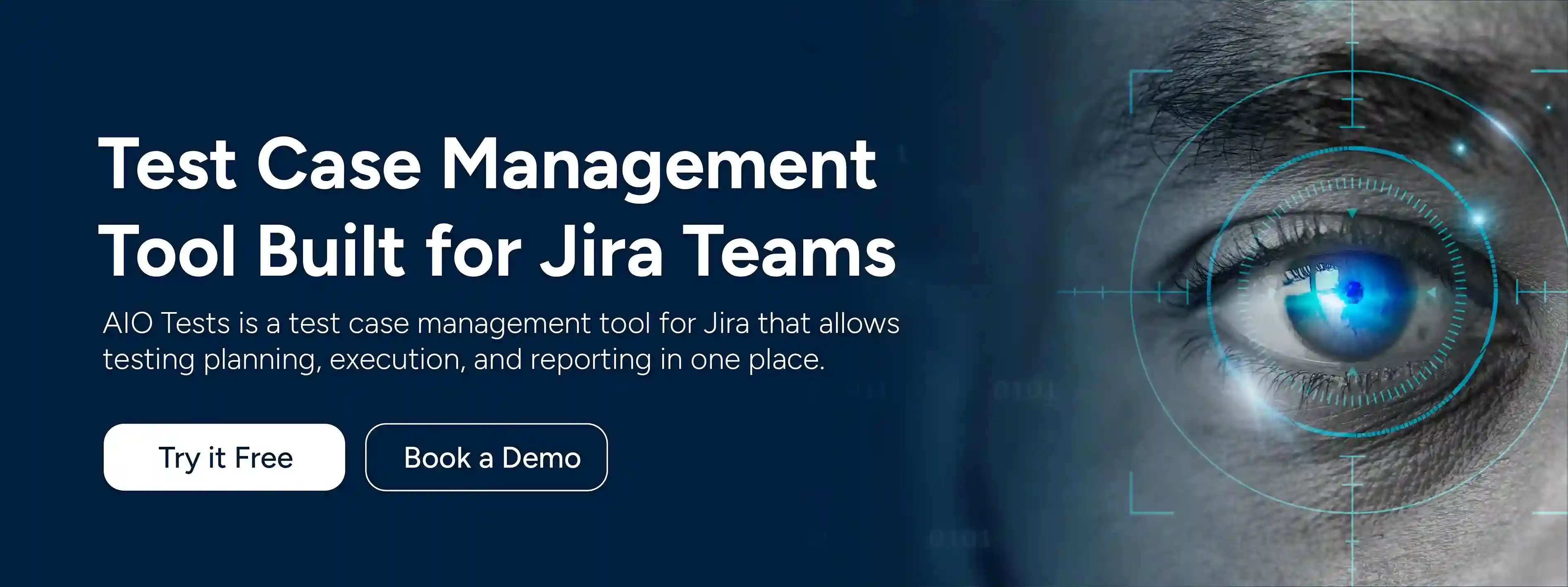 CTA banner promoting AIO Tests as the best test case management tool built for jira teams