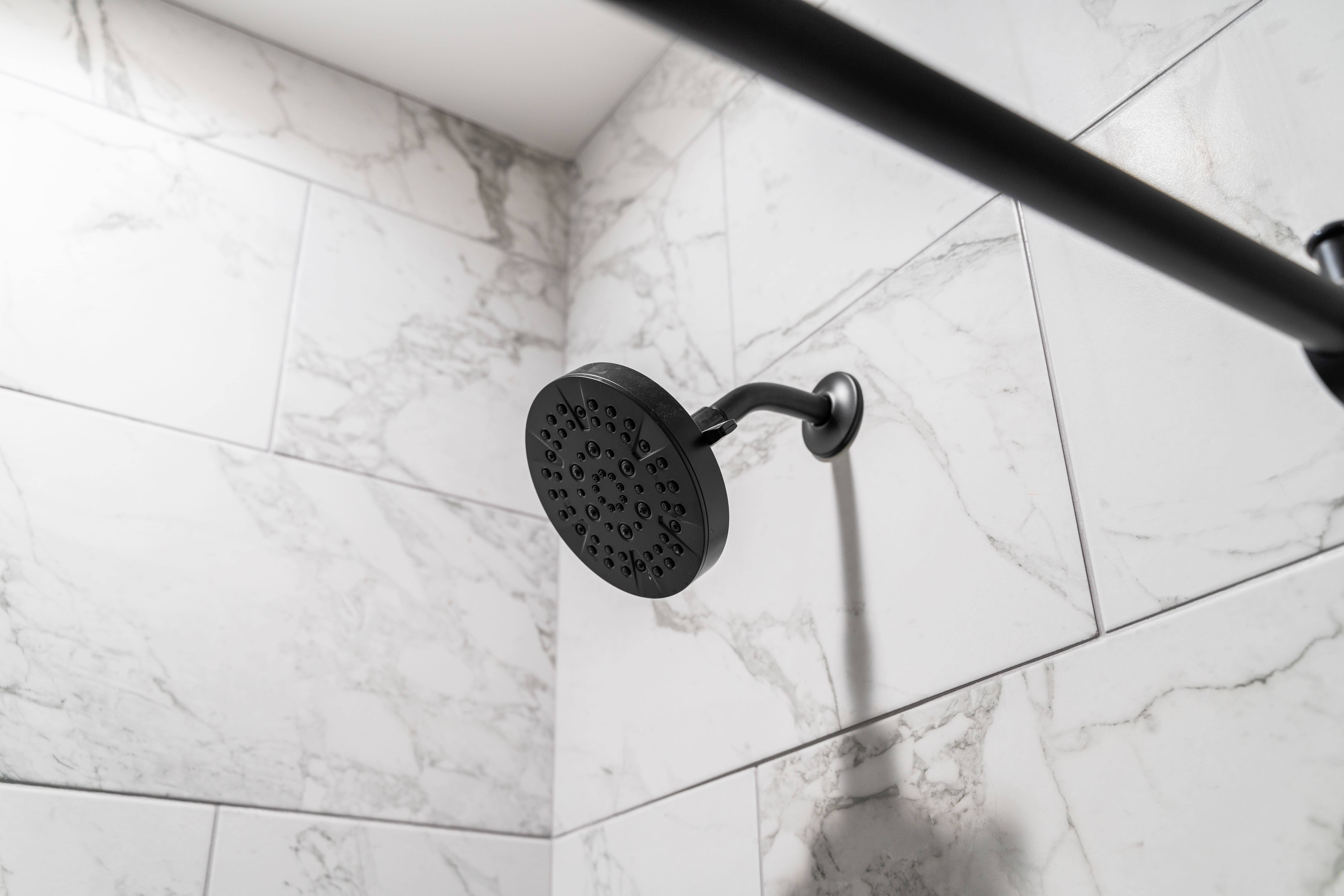 Modern bathroom with sleek design and updated fixtures