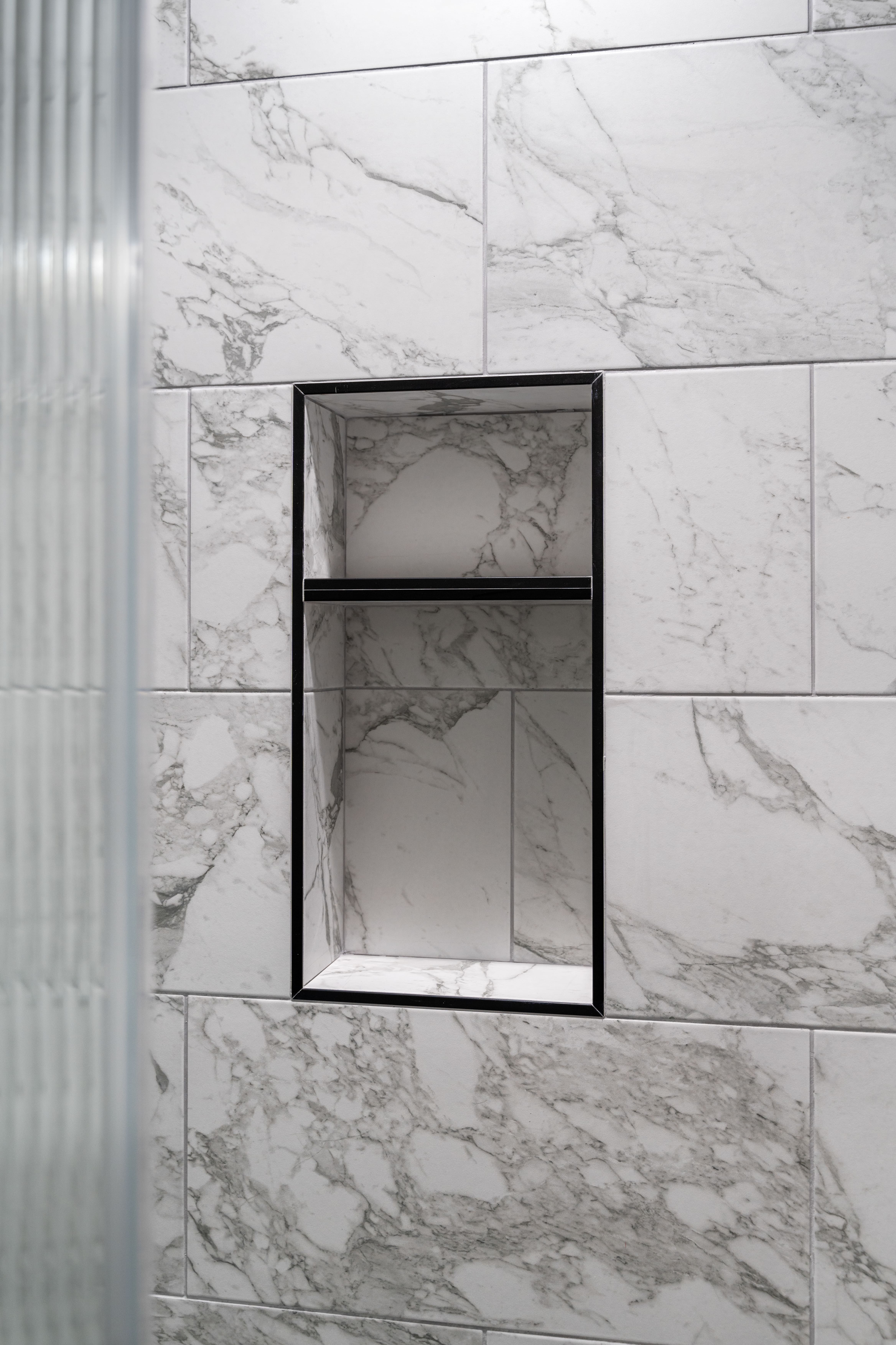 Modern bathroom with sleek design and updated fixtures