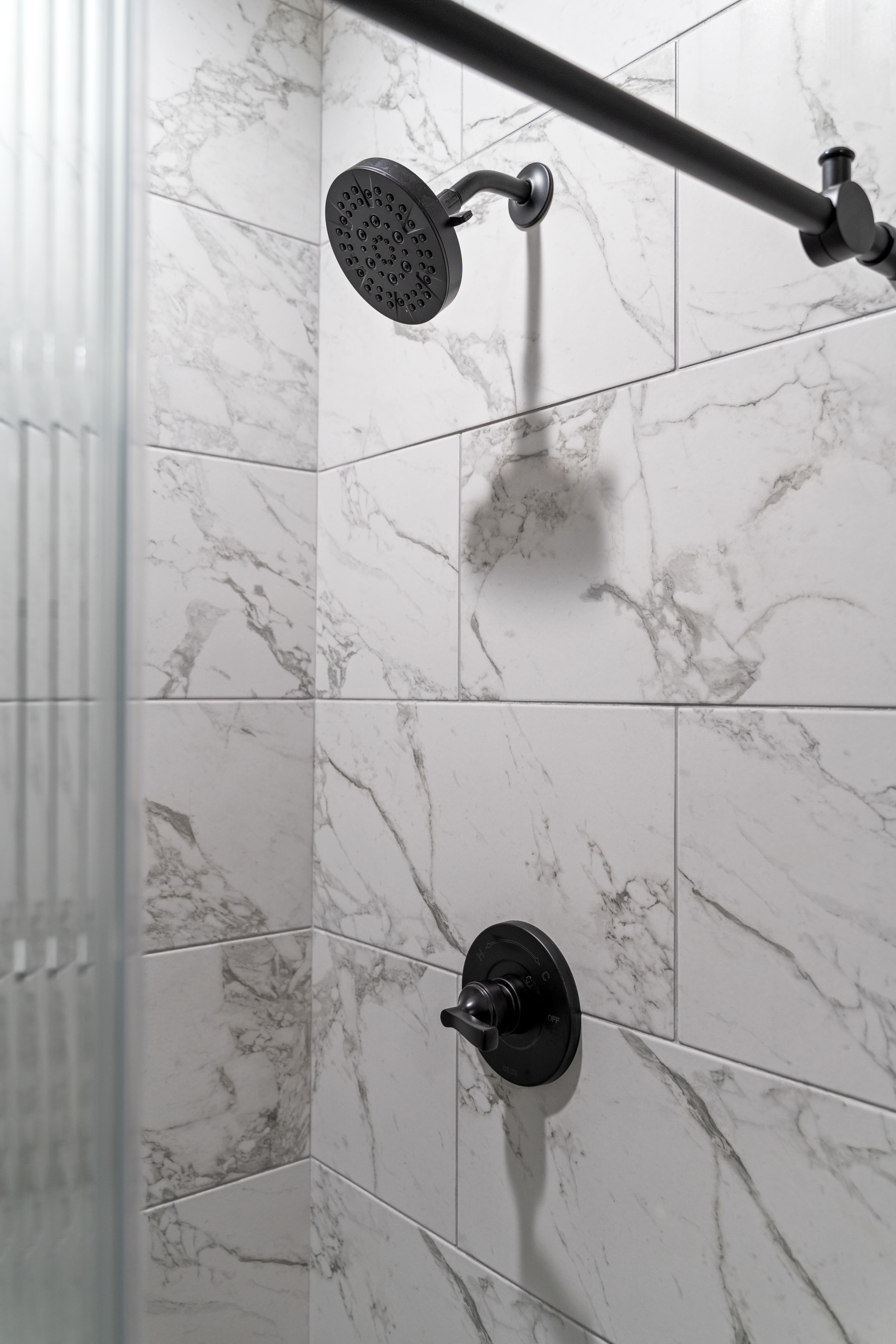 Modern bathroom with sleek design and updated fixtures