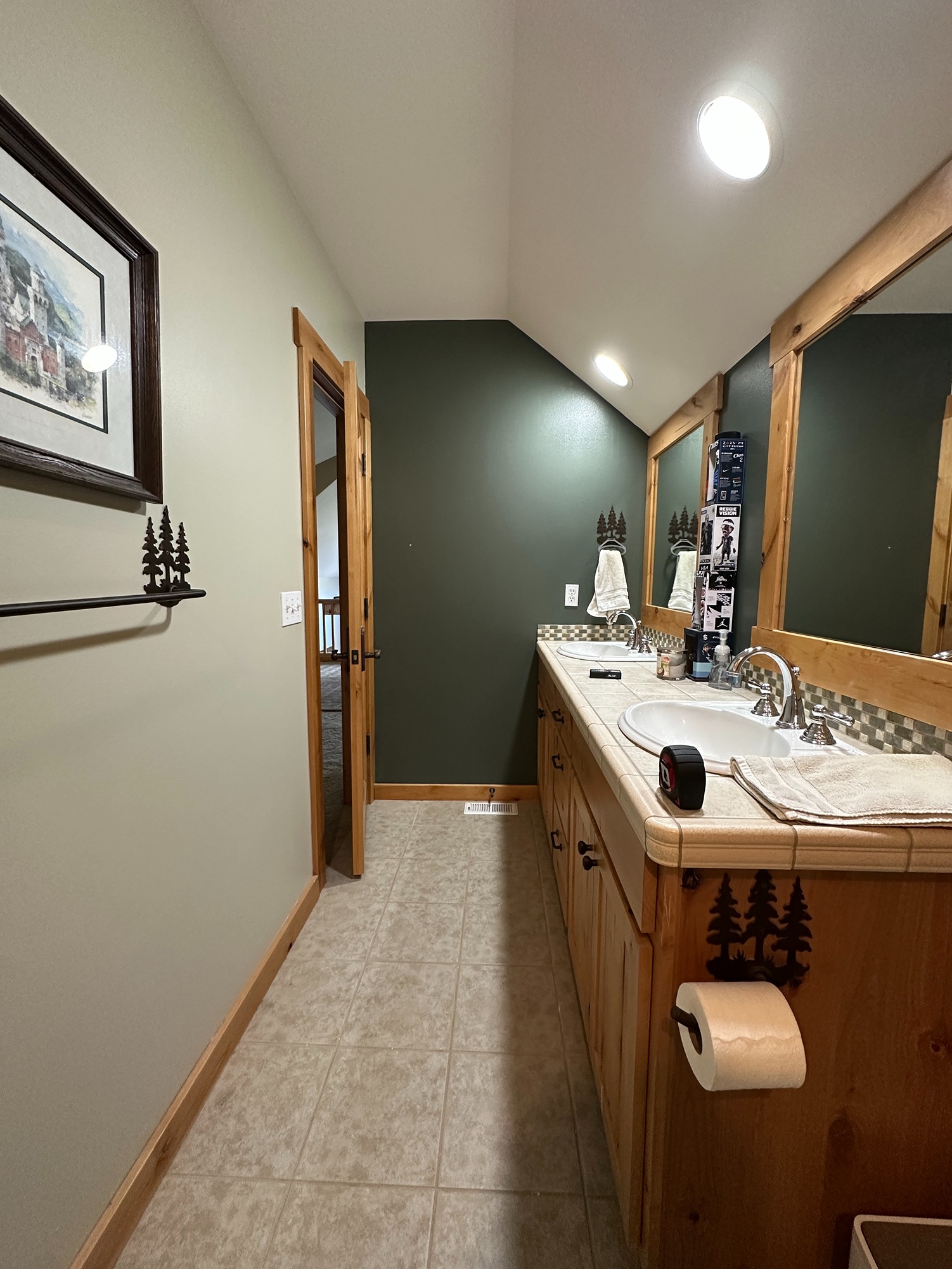 Modern bathroom with sleek design and updated fixtures