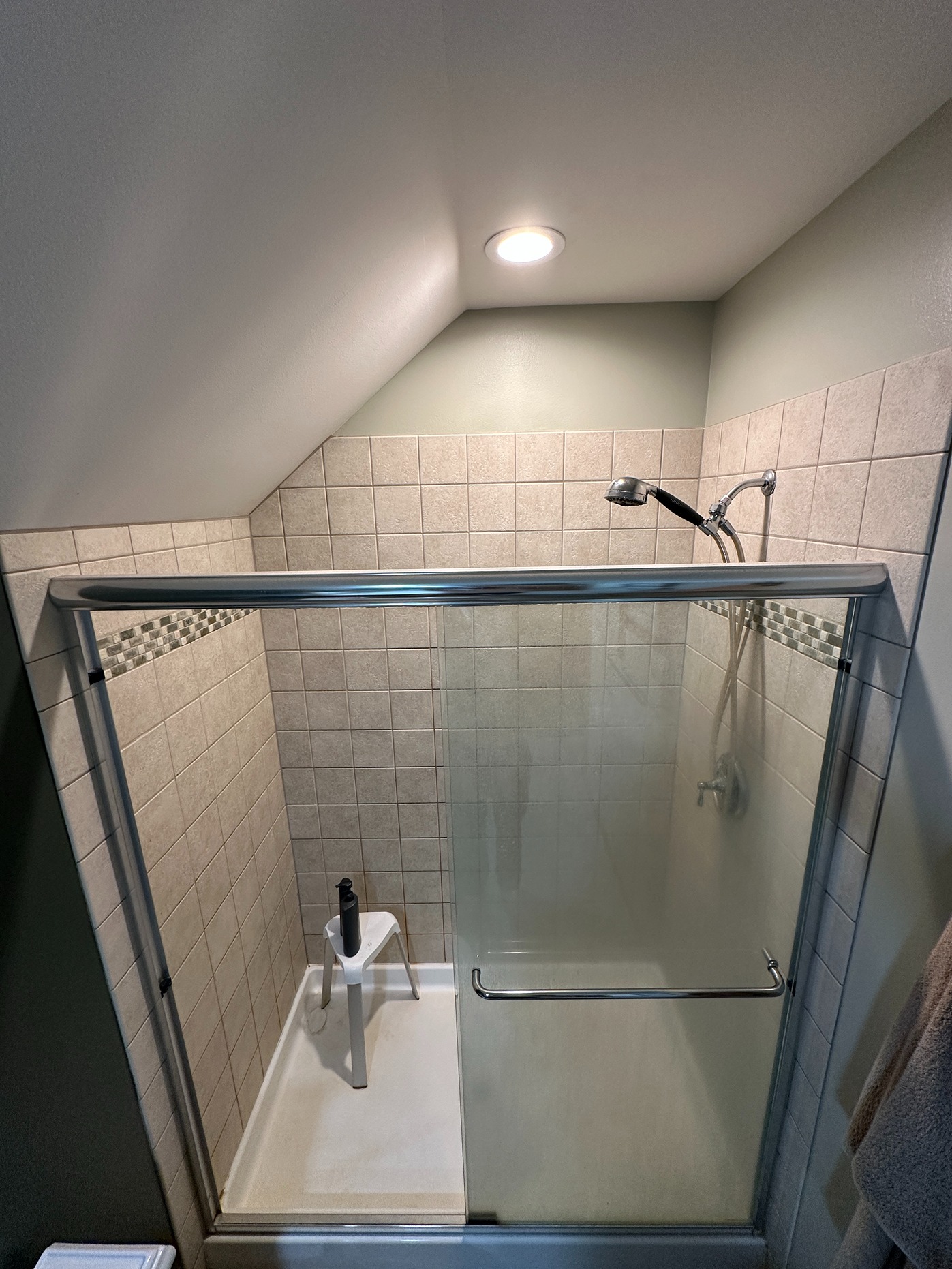 Modern bathroom with sleek design and updated fixtures