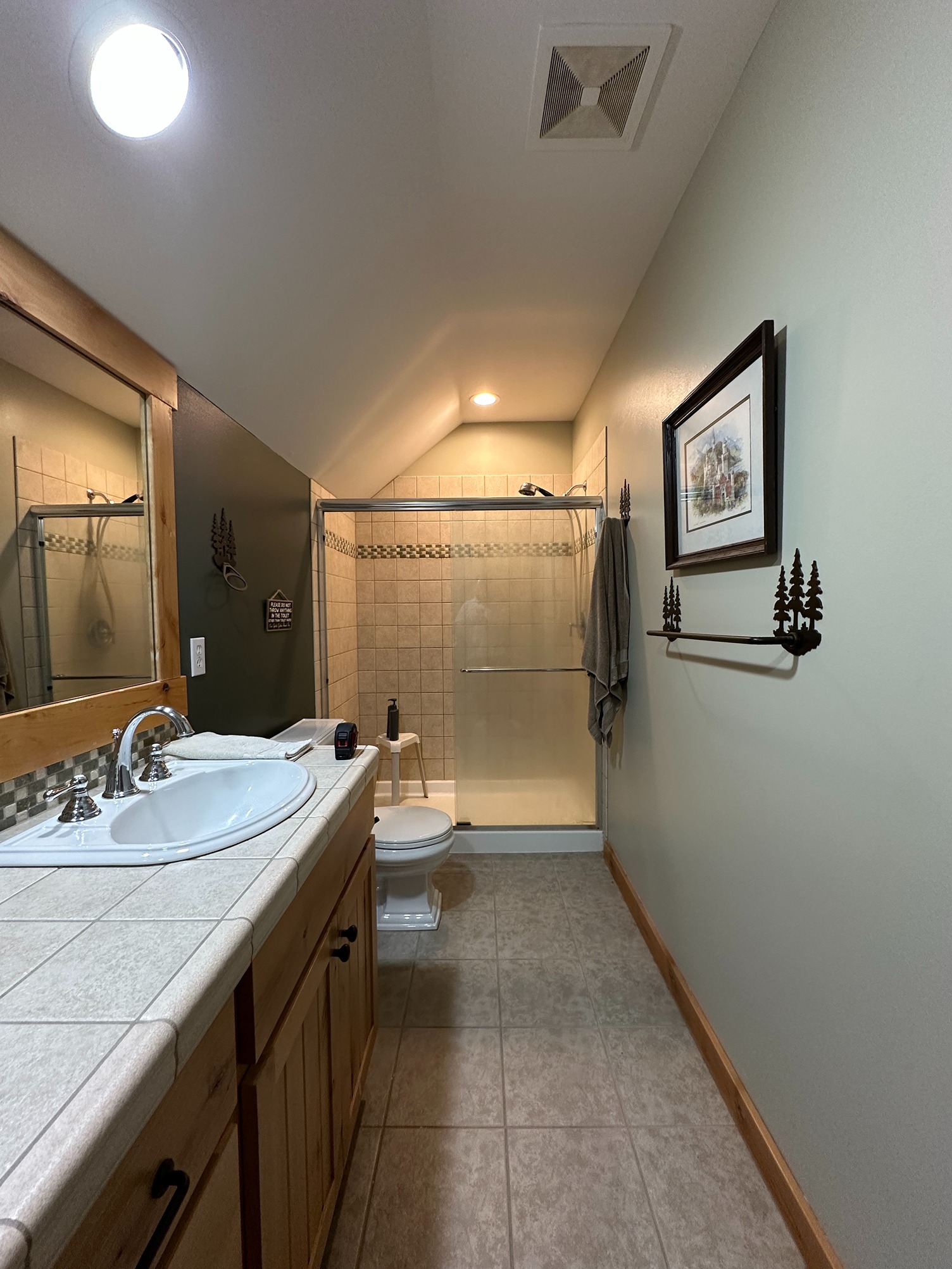 Modern bathroom with sleek design and updated fixtures
