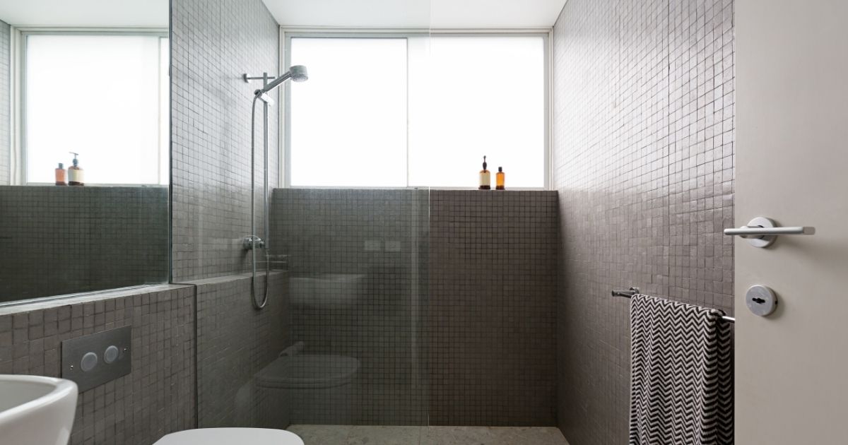 modern walk in shower