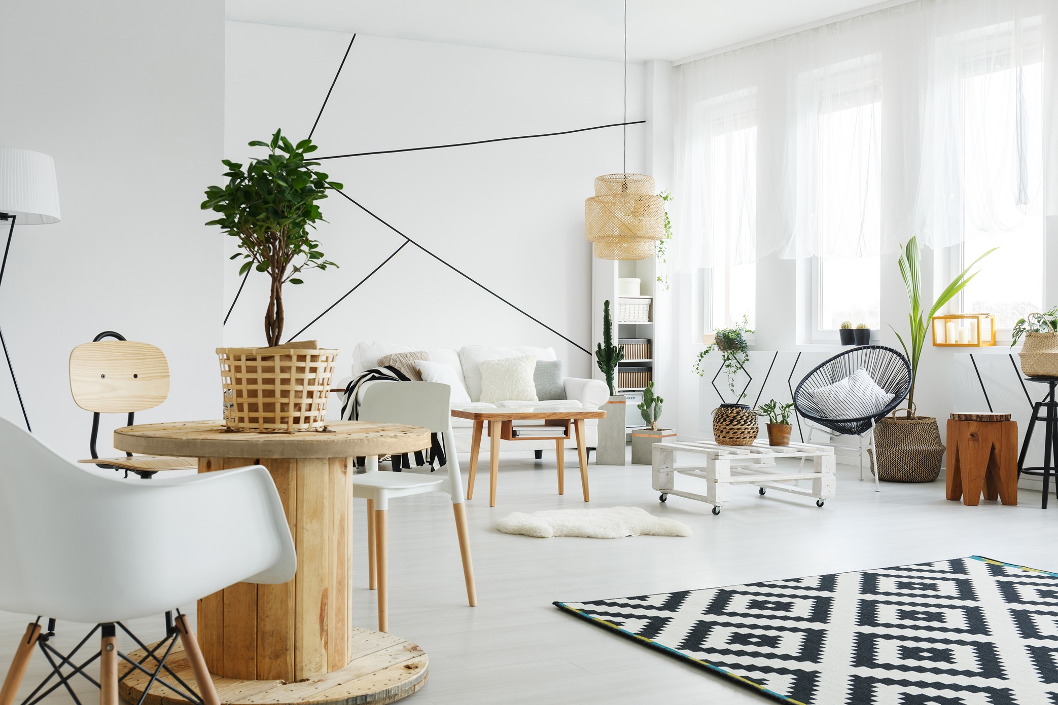 A Scandinavian living room design
