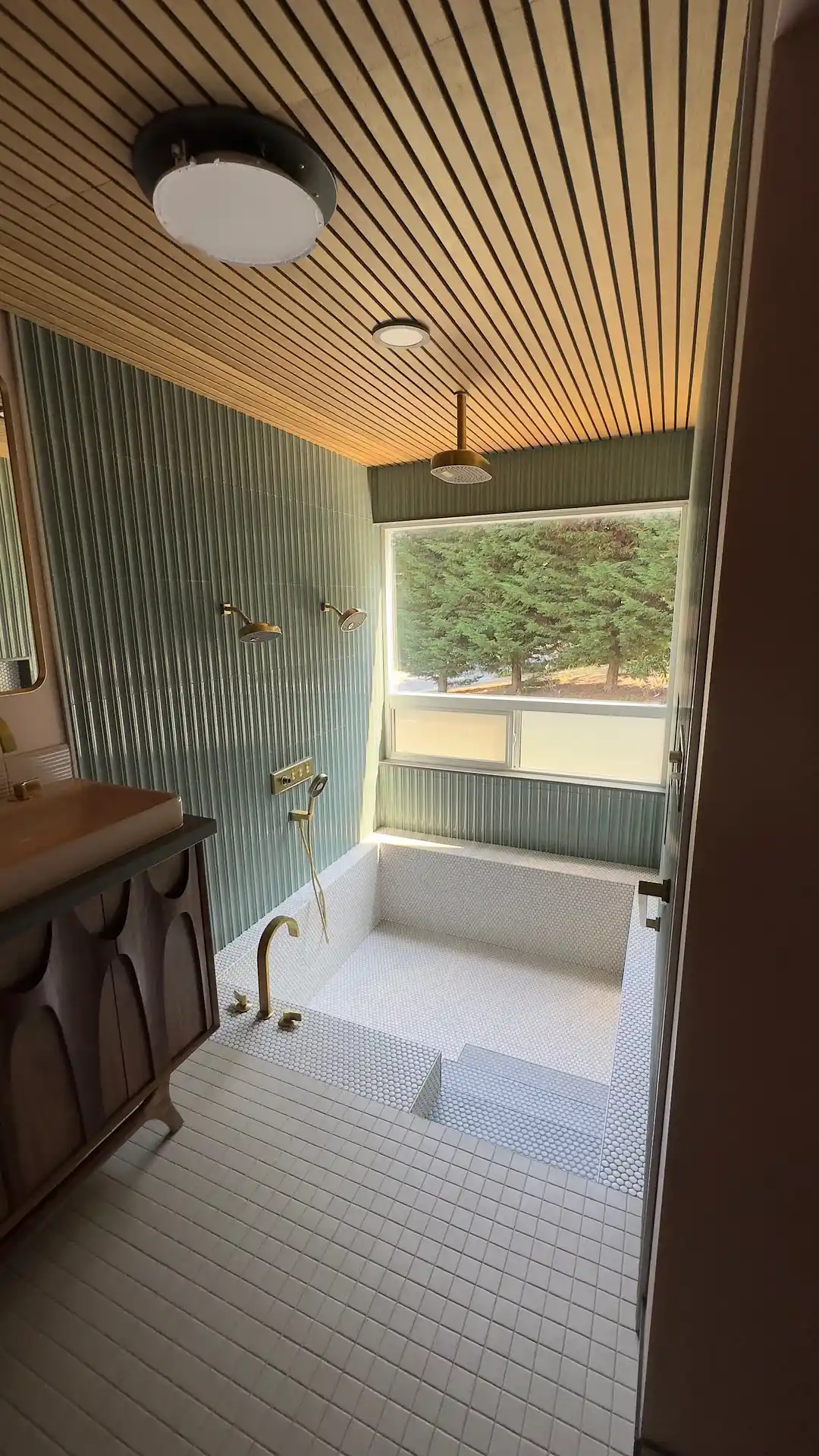 Modern Bath Oasis with Sleek Tile and Elegant Fixtures Process 1