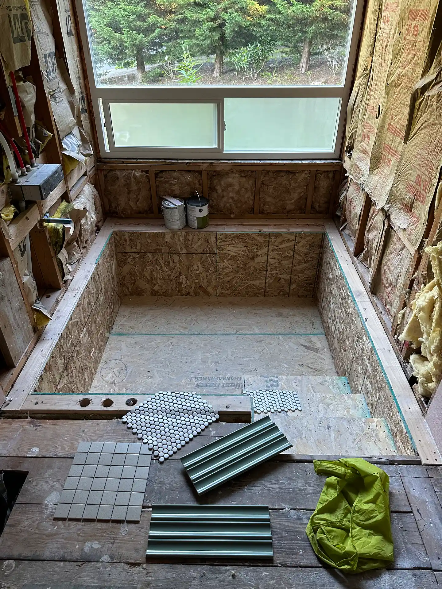 Modern Bath Oasis with Sleek Tile and Elegant Fixtures Process 4