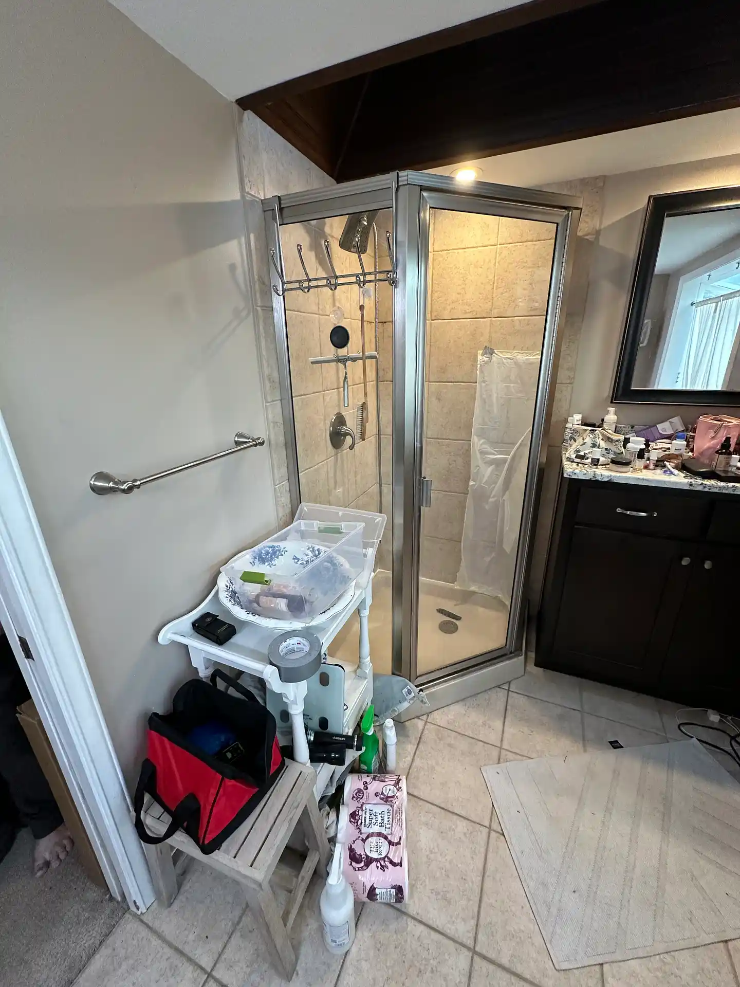 Luxury Bathroom Upgrade Completed in Everett Before