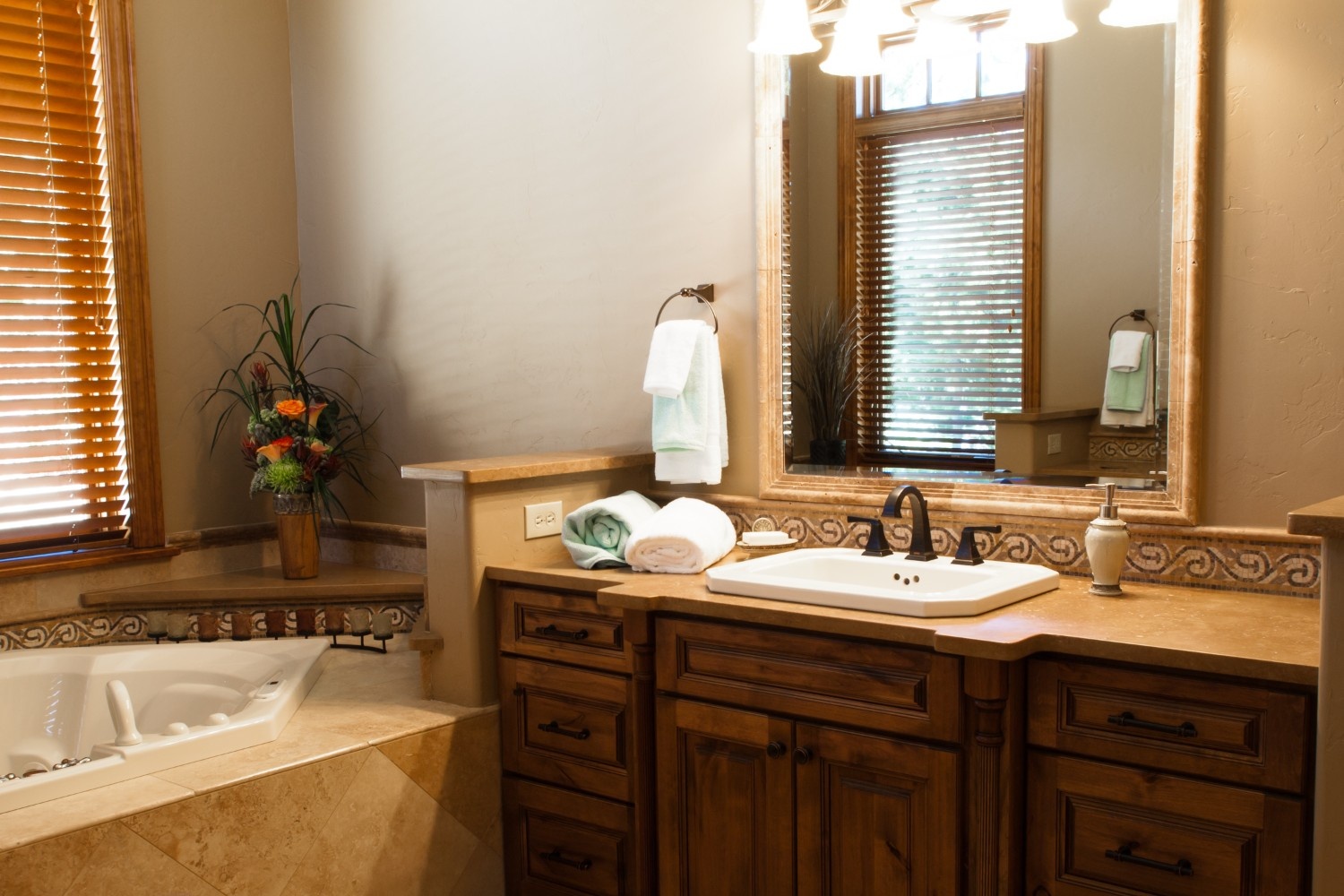 Custom bathroom vanity cost breakdown showing solid hardwood construction and integrated sink in a Bothell home