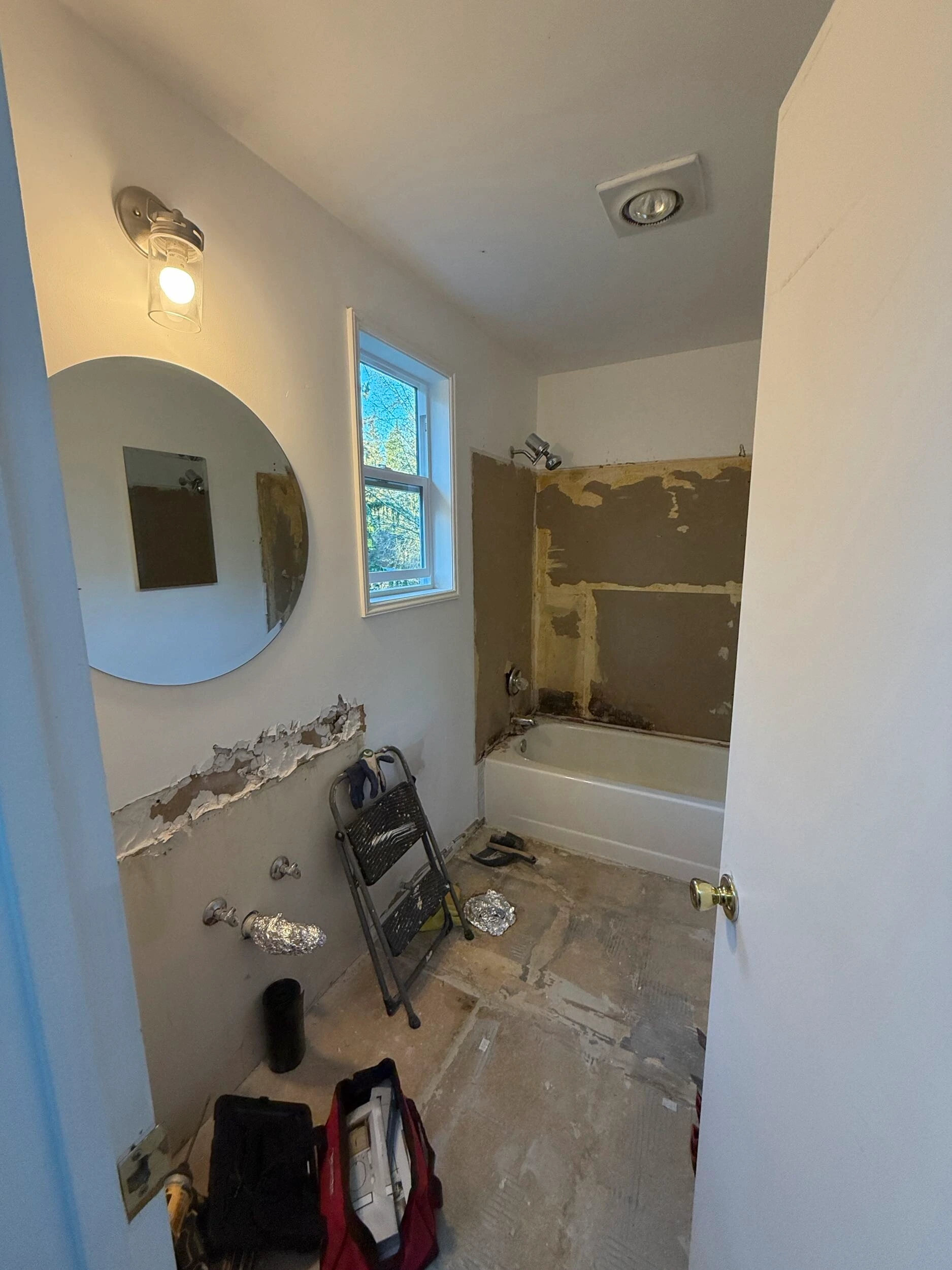 Bold, Eclectic Guest Bath Remodel in Snohomish, WA Before 1