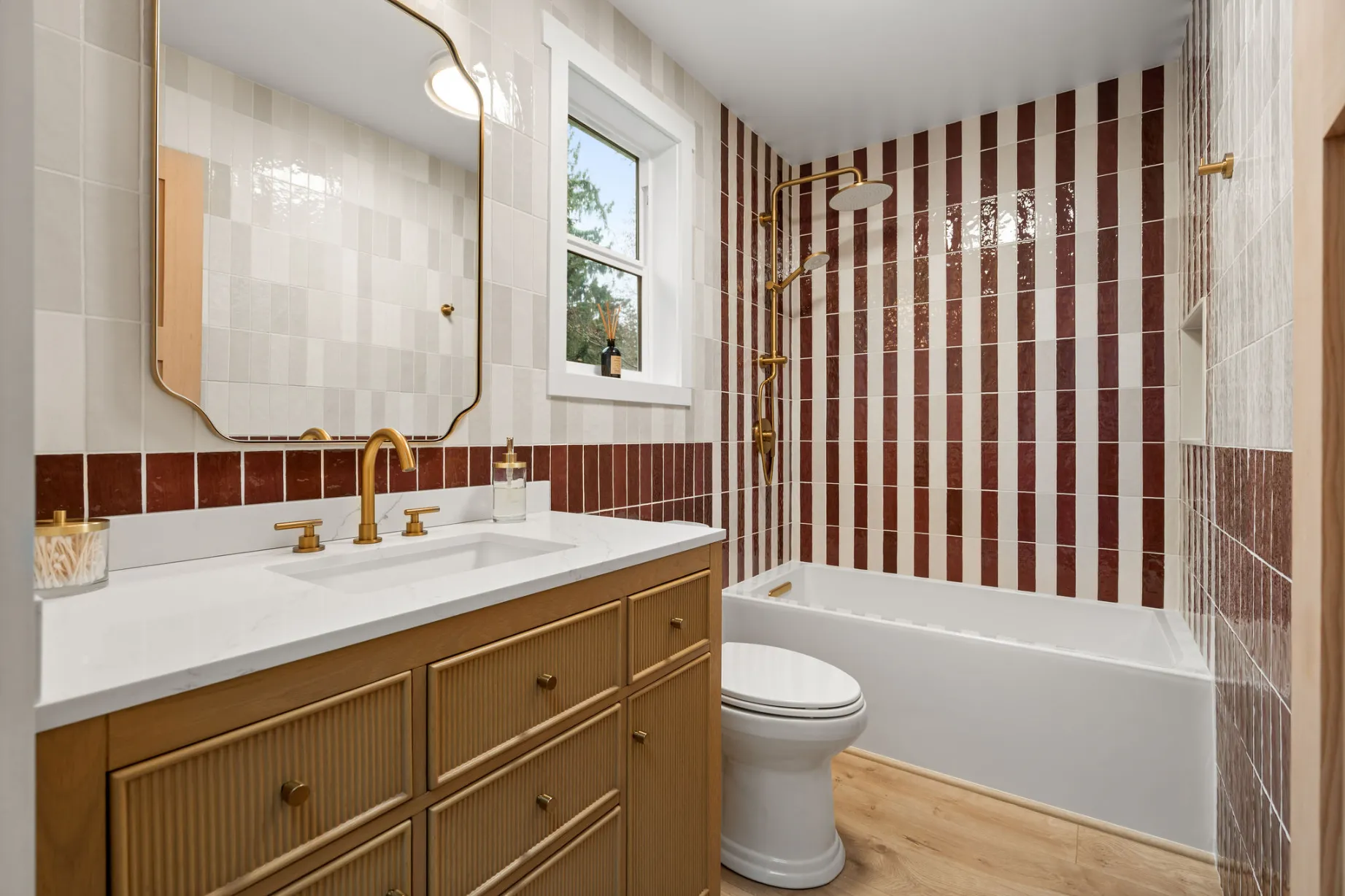 Bold, Eclectic Guest Bath Remodel in Snohomish, WA