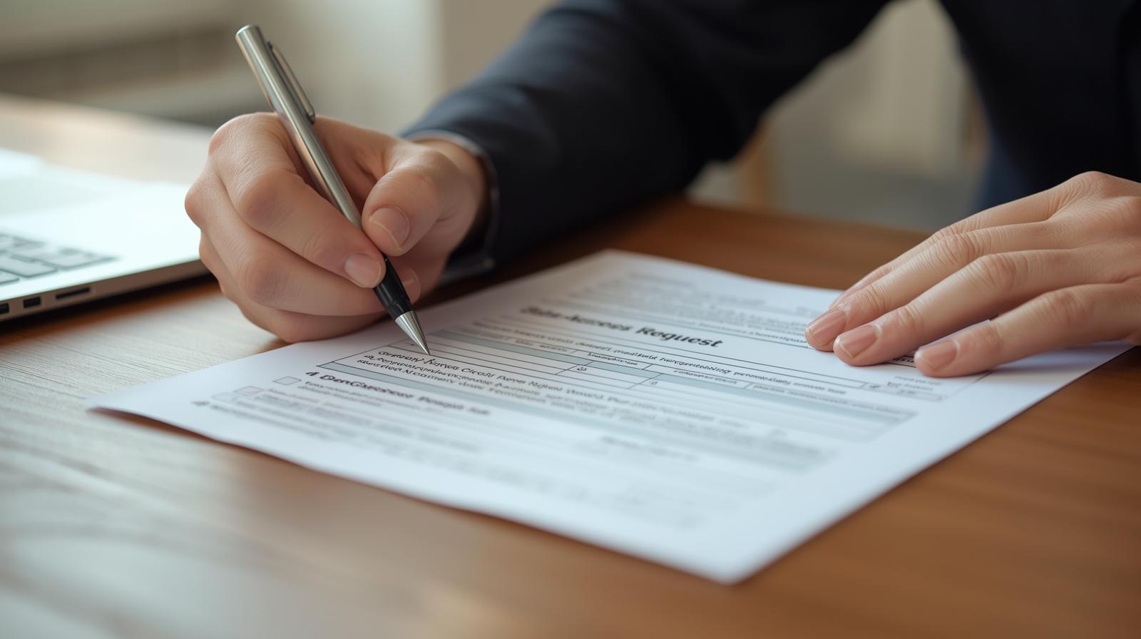 How do you handle a data access request form?