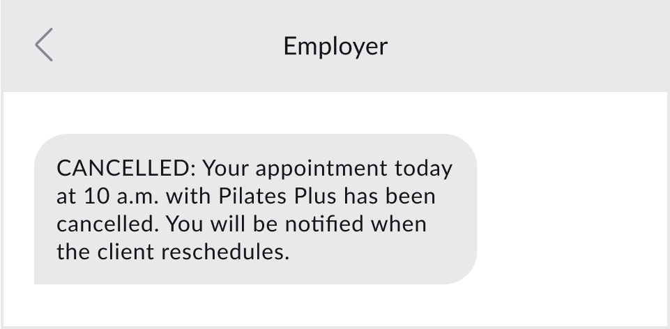 Last minute information shared to employees via text
