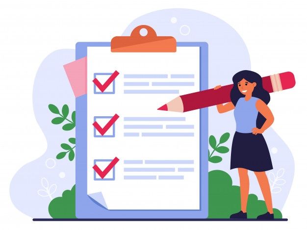 Free Vector | Checklist or survey concept