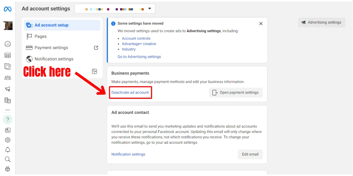 how to deactivate an ad account on facebook 5