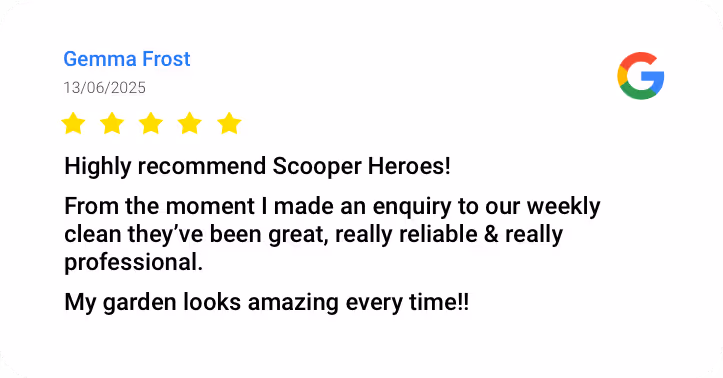 Gemma Frost, Letchworth, 5 star Google review