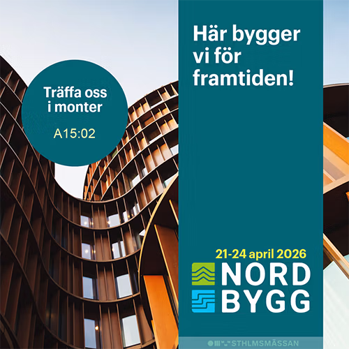 Träffa oss på Nordbygg 2026