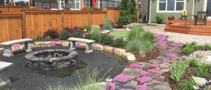 Outdoor living space Calgary Western Elements Landscaping
