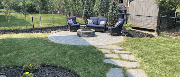 Outdoor fire pit installation Calgary