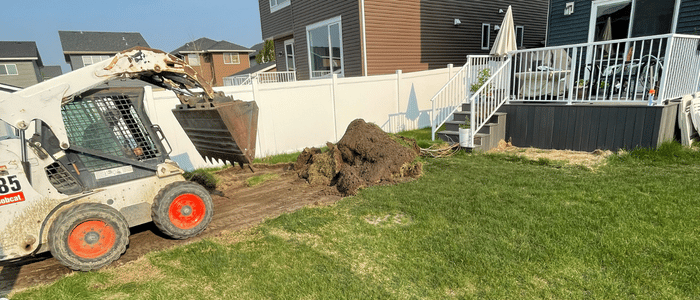 Paving stone sub-base preparation Calgary
