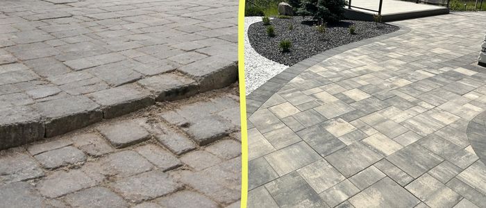 Frost heave cracked patio Calgary versus professional hardscaping installation