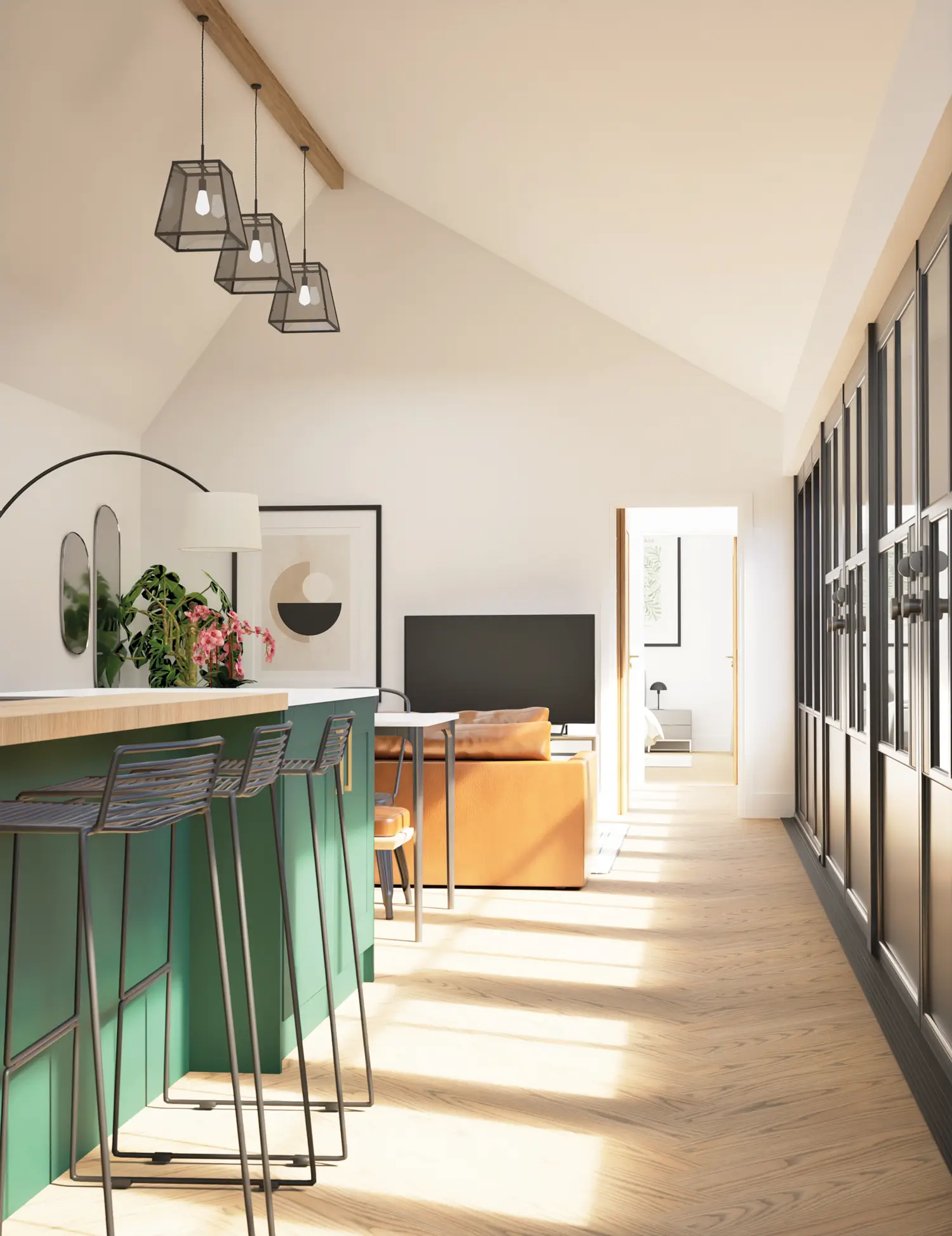 Home Barns Interior CGI