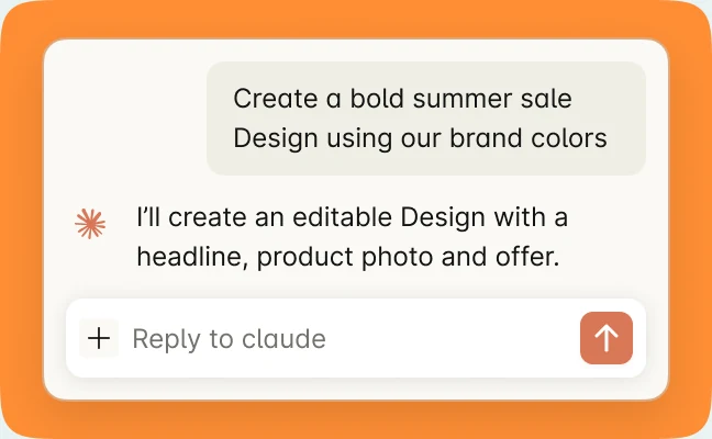 Asking Claude to create an editable summer sale Design